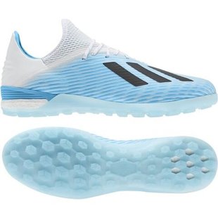 Сороконожки Adidas X 19.1 TF Hard Wired - Bright Cyan, 39, TF многошиповки, Искусственные и естественные жесткие покрытия