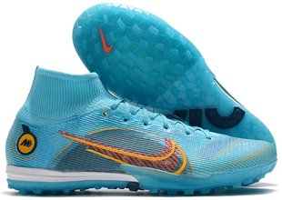 Сороконожки Nike Mercurial Superfly 9, Синий, 39, TF многошиповки, Искусственные и естественные жесткие покрытия